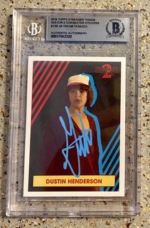 Gaten Matarazzo SIGNED 2019 Topps Stranger Things Dustin Henderson Card BGS COA