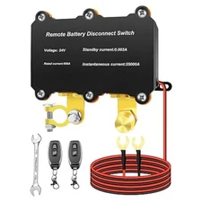 24V 500A Remote Battery Disconnect Switch, Intelligent Battery Kill Switch 24V