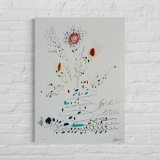 Nummerierte Edition Pablo Picasso Blumen 1961 Lithografie 42x59cm Kunstdruck