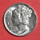 1940 Choice Uncirculated US Mercury SILVER Dime "Philadelphia" Mint! Old US Coin