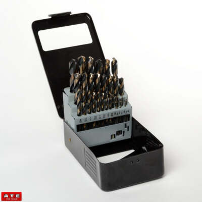 29 PC Magnum Black and Gold Twist Metal Drill Bit Set