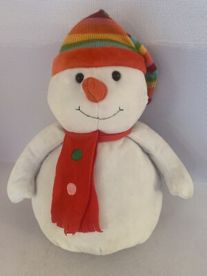 TESCO CHILLY SNOWMAN HAT SCARF SOFT PLUSH TOY 14” CHRISTMAS 2010 UK