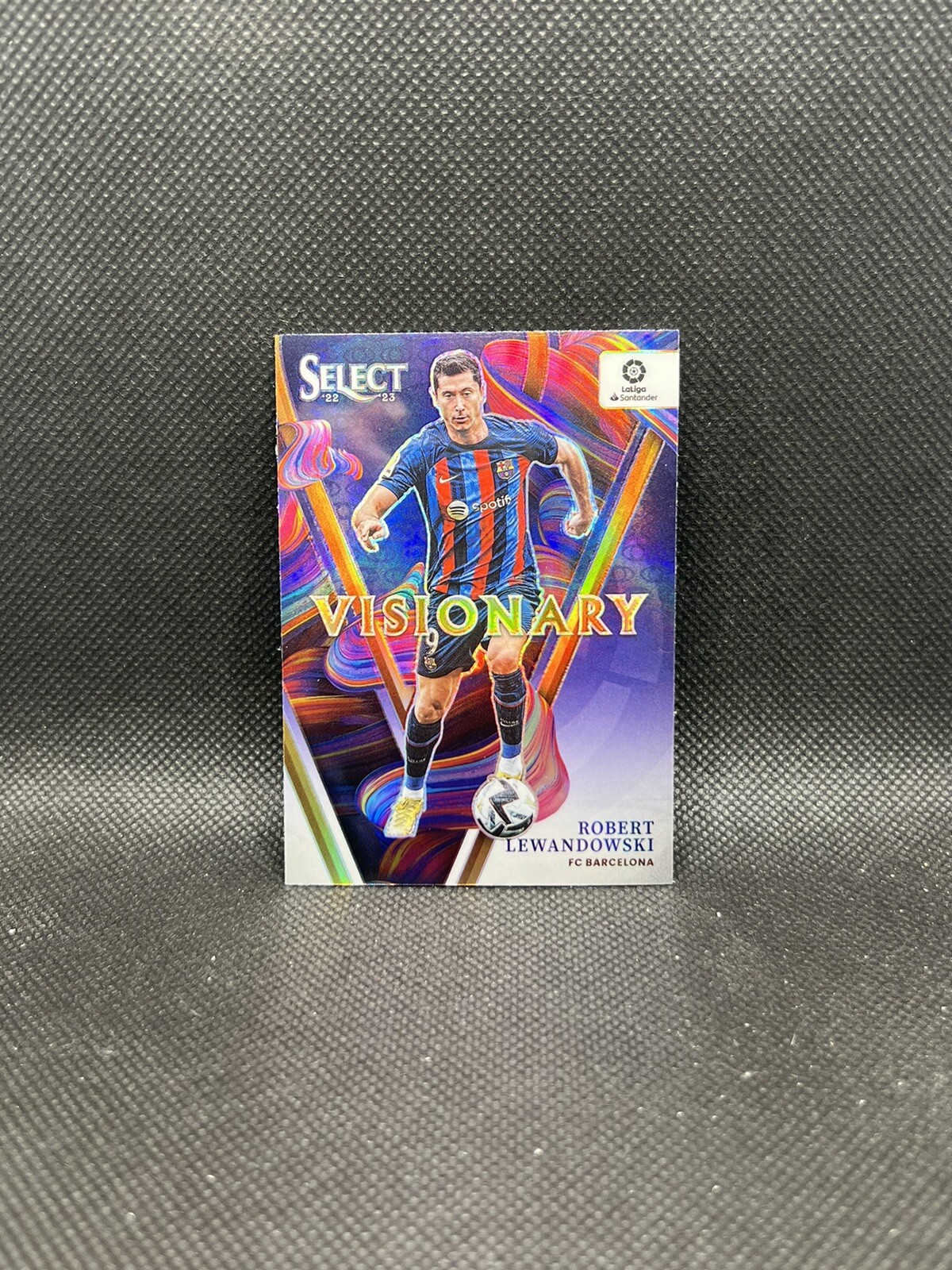 2022-23 Panini Select La Liga Soccer Visionary Robert Lewandowski FC Barcelona