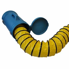 XPOWER 8DHC25 8"25' Flexible Portable Ducting Hose w/ Carrier Case for Man Hole