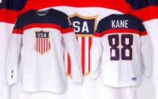Team USA WHITE AUTHENTIC Ice Hockey Jersey Custom Name and Number