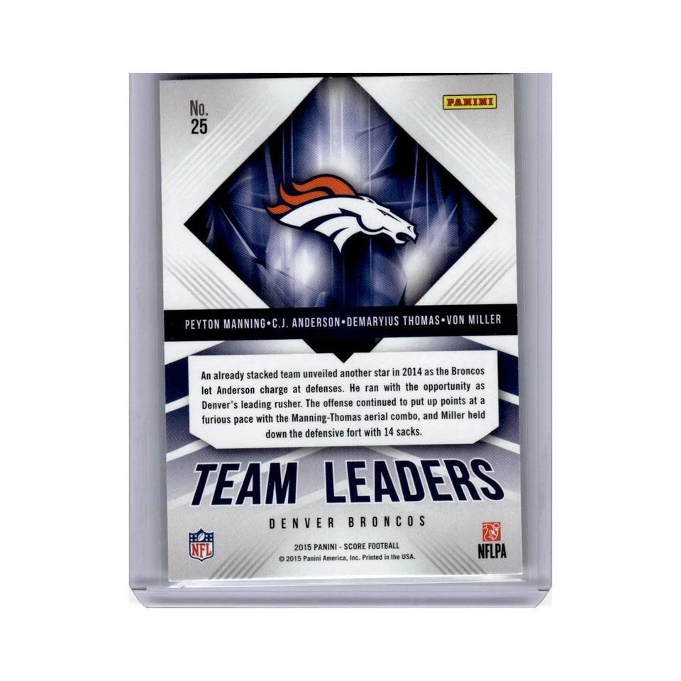 C.J. Anderson Demaryius Thomas Peyton Manning Von Miller 2015 #25 NM - Image 2 of 3