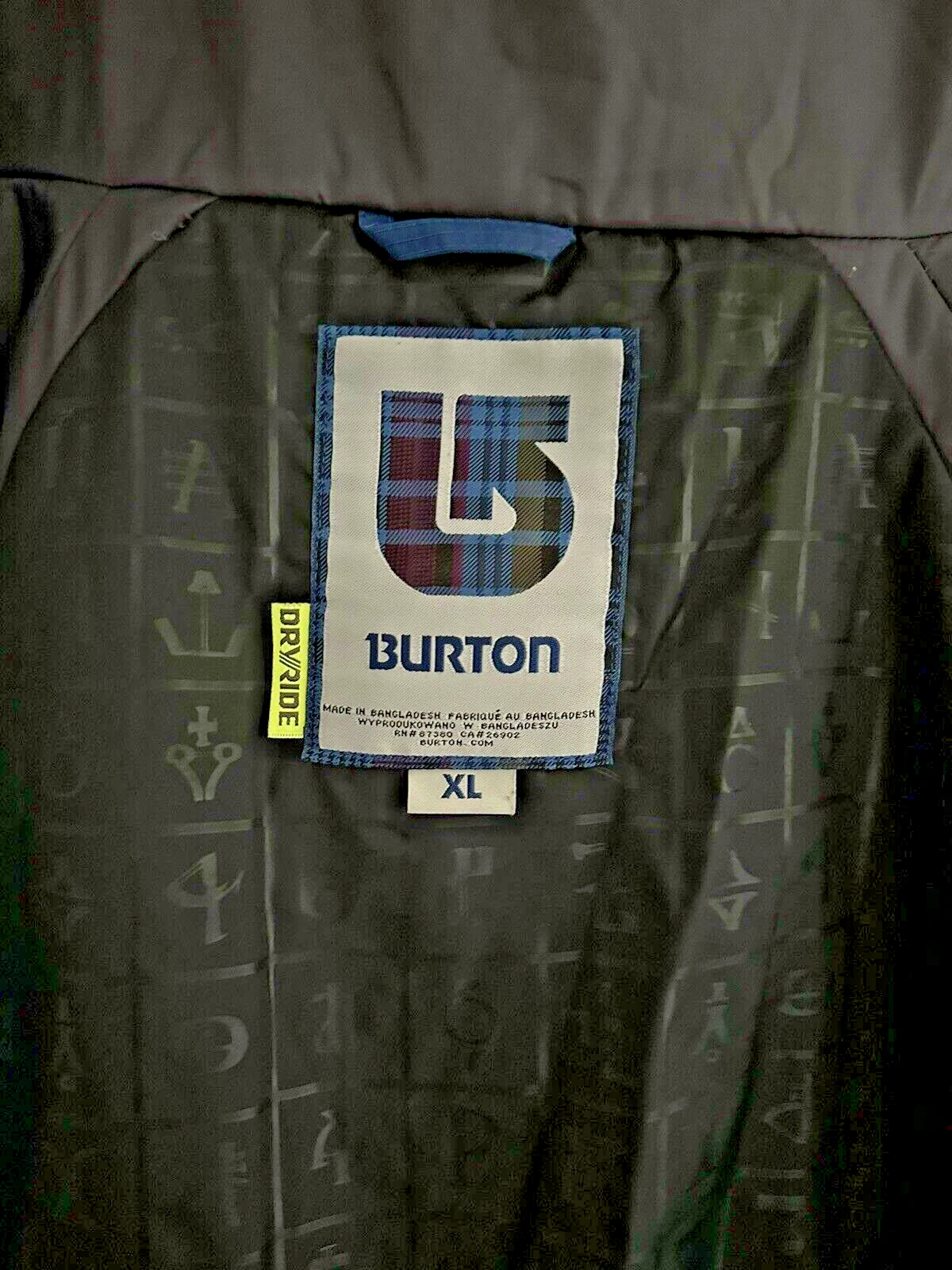 burton dryride hooded thermolite dhaka ski snowboard jacket