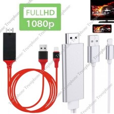HDMI Mirroring AV Cable Phone to TV HDTV Adapter 1080P For iPhone 14 13 12 11 XR