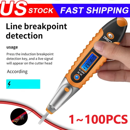 Voltage Electric Tester Volt Detector Test Pen AC DC Non-Contact Sensor 12-1000V