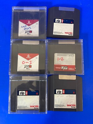 6 x IOMEGA Zip 100Mb Festplatte MAC gebraucht