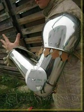 Medieval Knight Steel Full Arm Gothic Armor Shoulder Replica 18 Gauge Cosplay