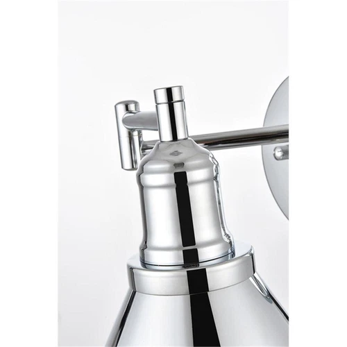 Living District Judson 1-Light Metal Swing Arm Wall Sconce in Chrome - Picture 4 of 6