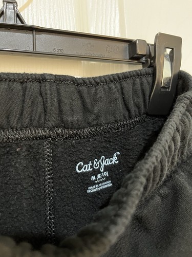 Boys Clothes Cat & Jack Black Sweatpants Drawstring Joggers Size 8/10 - Picture 7 of 8