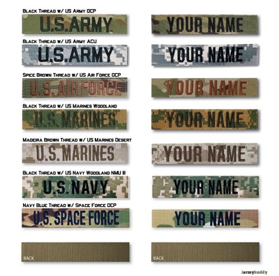 custom army name tapes