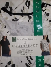 2-Pack Ecothreads Women's Organic Cotton Short Sleeve Tee/ C23