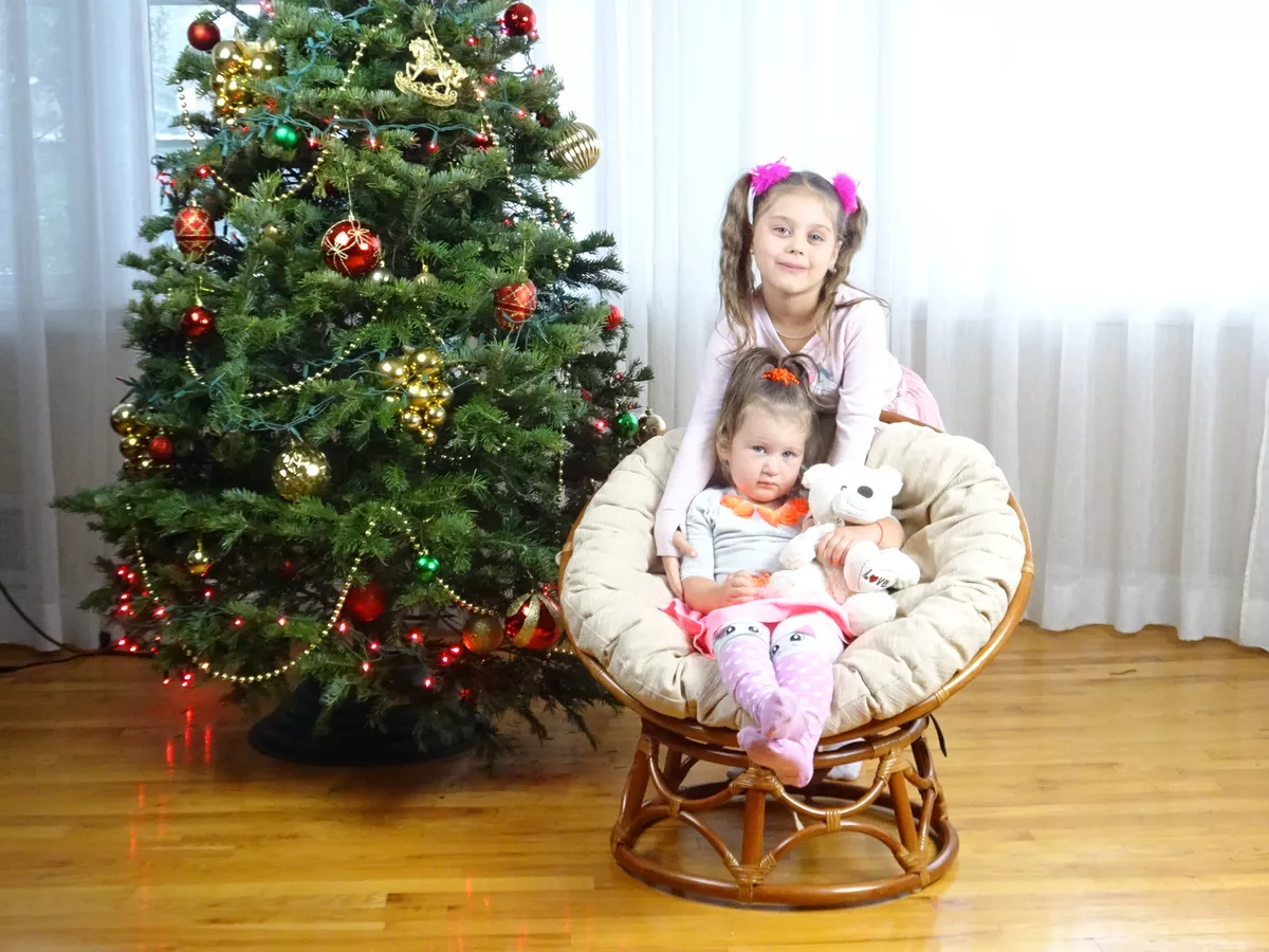 Kids Papasan ECO Handmade Rattan Wicker Chair with Cream Cushion