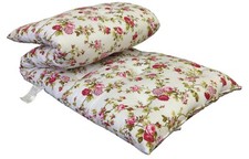 Traditional Japanese Floor Rolling Mattresses, Sleeper Mats 30W x 80L Rose White