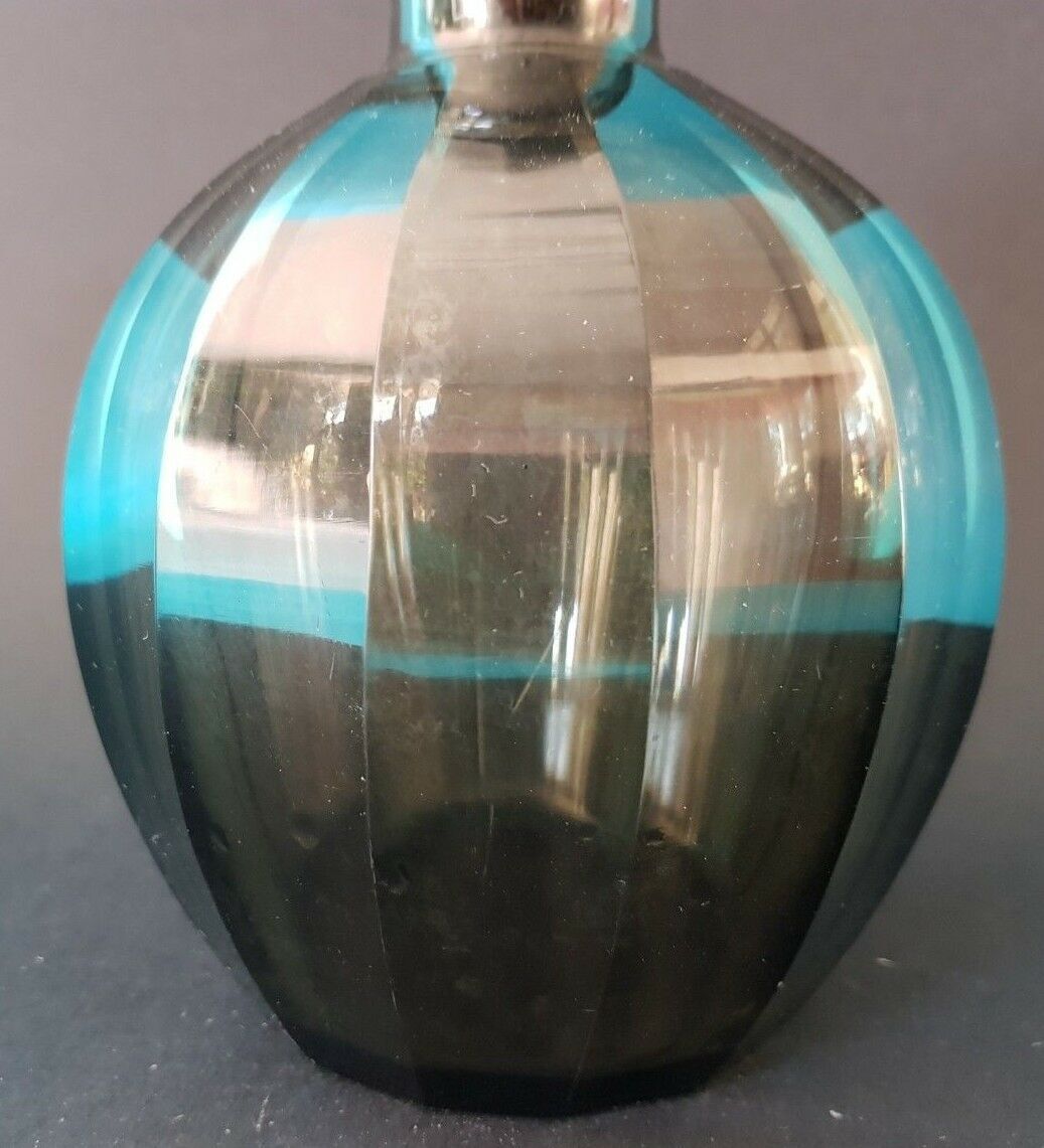 Two Decanters Crystal Coloured eBay