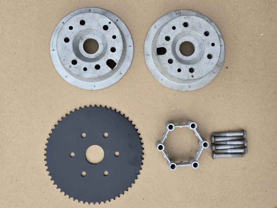 Manco Vintage 5" Cast Aluminum Rear Mini Bike Wheel/Rim with Spacer and