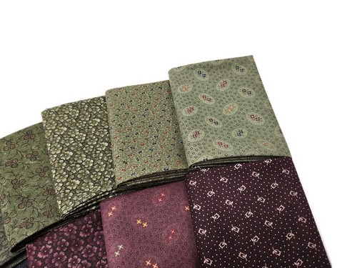 10 Fat Quarters - Kansas Troubles by Moda Calico Floral Flowers Quilting M228.05 - Picture 18 of 18
