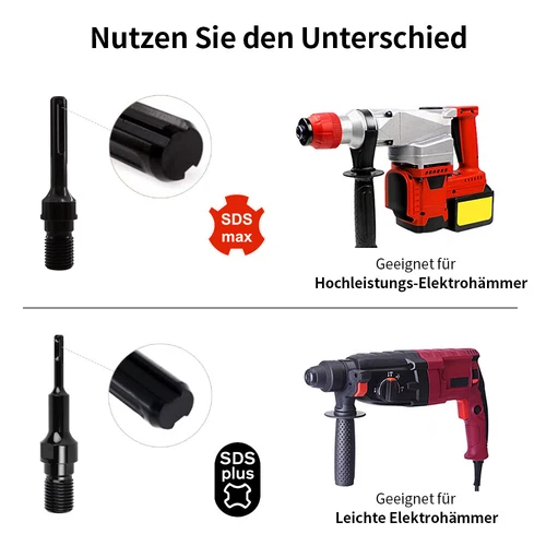 Adapter 1 1/4" UNC auf SDS Plus oder SDS Max für Diamant-Bohrkrone Kernbohrer - Bild 3 von 18