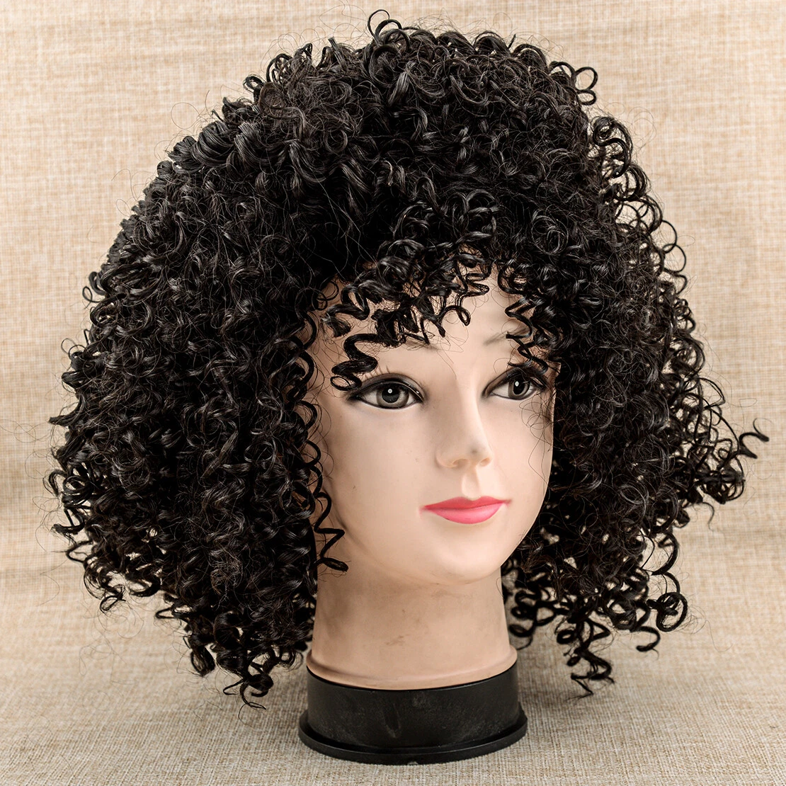 Black curly best sale afro wigs