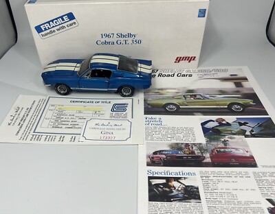 Danbury Mint GMP 1967 Shelby GT350 1:24 Acapulco Blue - RARE LE