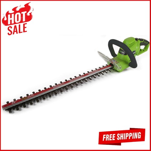 Trimmer Corded Electric Hedge 4 Amp 22 in Dual Action Steel Blades Bushe Shrub