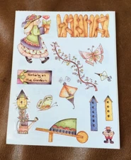 Provo Craft Scrapbook Stickers WORKING IN THE GARDEN VINTAGE *