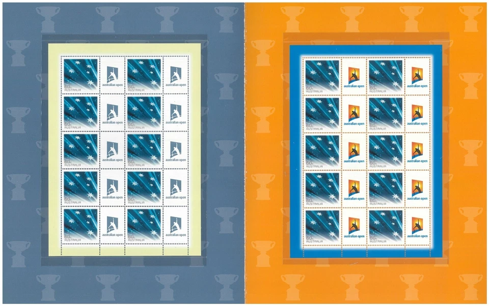 Paquete de estampillas personalizadas del Campeonato Abierto de Australia de Tenis 2012 como nuevas desquiciadas Foto 2 de 2