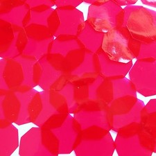 Sequin 30mm Shape Octagon Vinyl Go Go Trans Raspberry. Made in USA