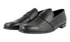 PRADA Saffiano Leather Penny Loafer Dress Shoes 2DE072 Black -  US 11.5 EU 44,5