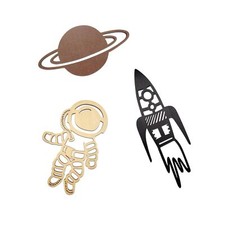 SPACE TRIO NURSERY WALL DECOR WOODEN ASTRONAUT DECOR KIDS ROOM WALL DECOR KIDS R