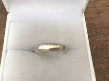 Solid Sterling Silver 925 Plain Braided Band Ring Sz 6.75