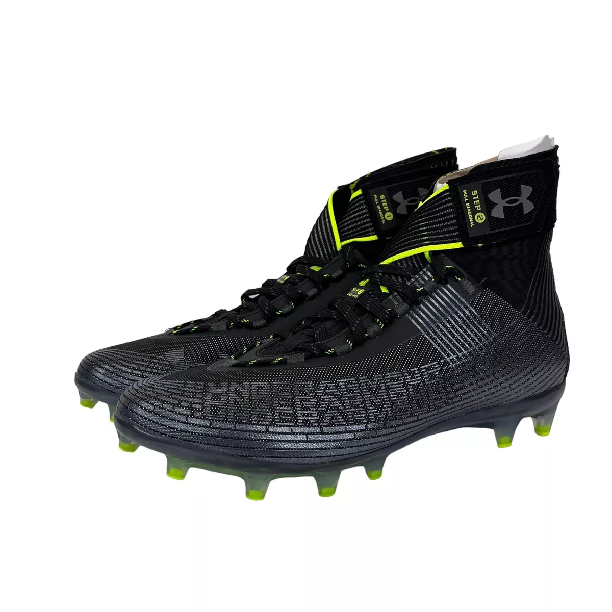 Black and yellow under armour football cleats sale