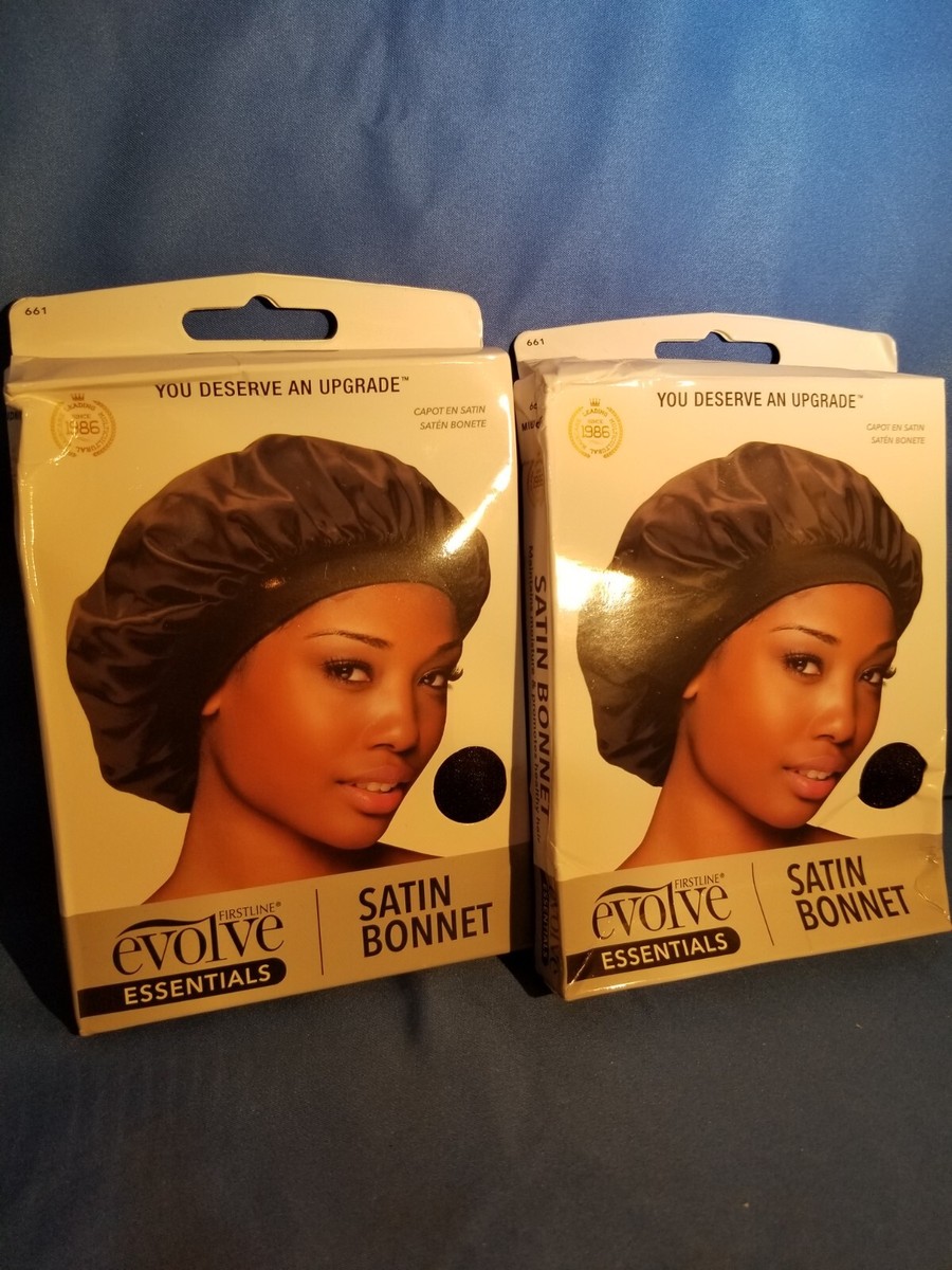 Firstline Evolve Essential Satin Bonnet Midnight Color (Pack of 2)