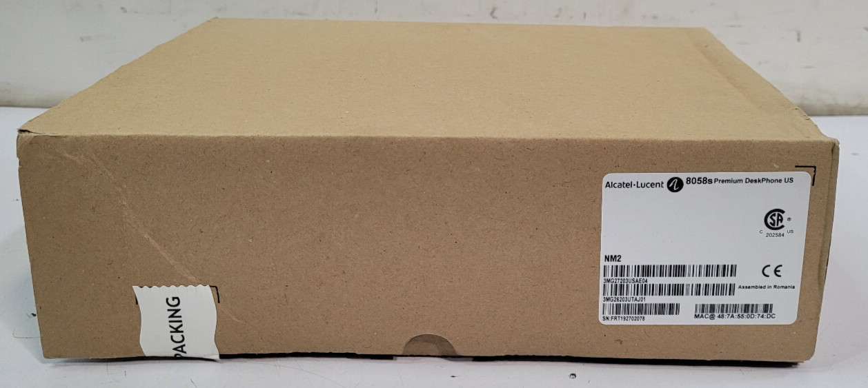 NEW Alcatel Lucent 8058s Premium IP Desk Phone w/ Keyboard, Handset, & LAN Cable. Available Now for $100.00