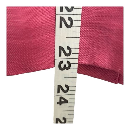 Ann Taylor Loft Sleeveless Pink Linen Wrap Top Sz 12P Petite V Neck Vest Lined - Picture 10 of 10