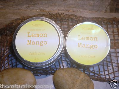 Natural & Organic Nourishing Lemon Mango Cuticle Cream 2 oz Tins