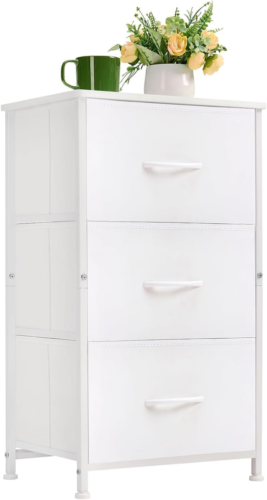 Nightstand, 3 Drawer Dresser for Bedroom, Bedside Table Night Stand End Table wi