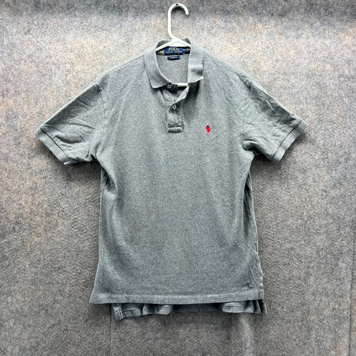 ブレザー　Polo Ralph Lauren グレー Ralph Lauren Polo Shirt Men Small Heather Gray Red Casual Preppy