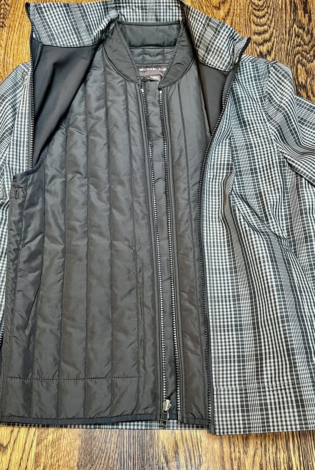 Gilet tampon matelassé veste Michael Kors 3 taille XS gris noir