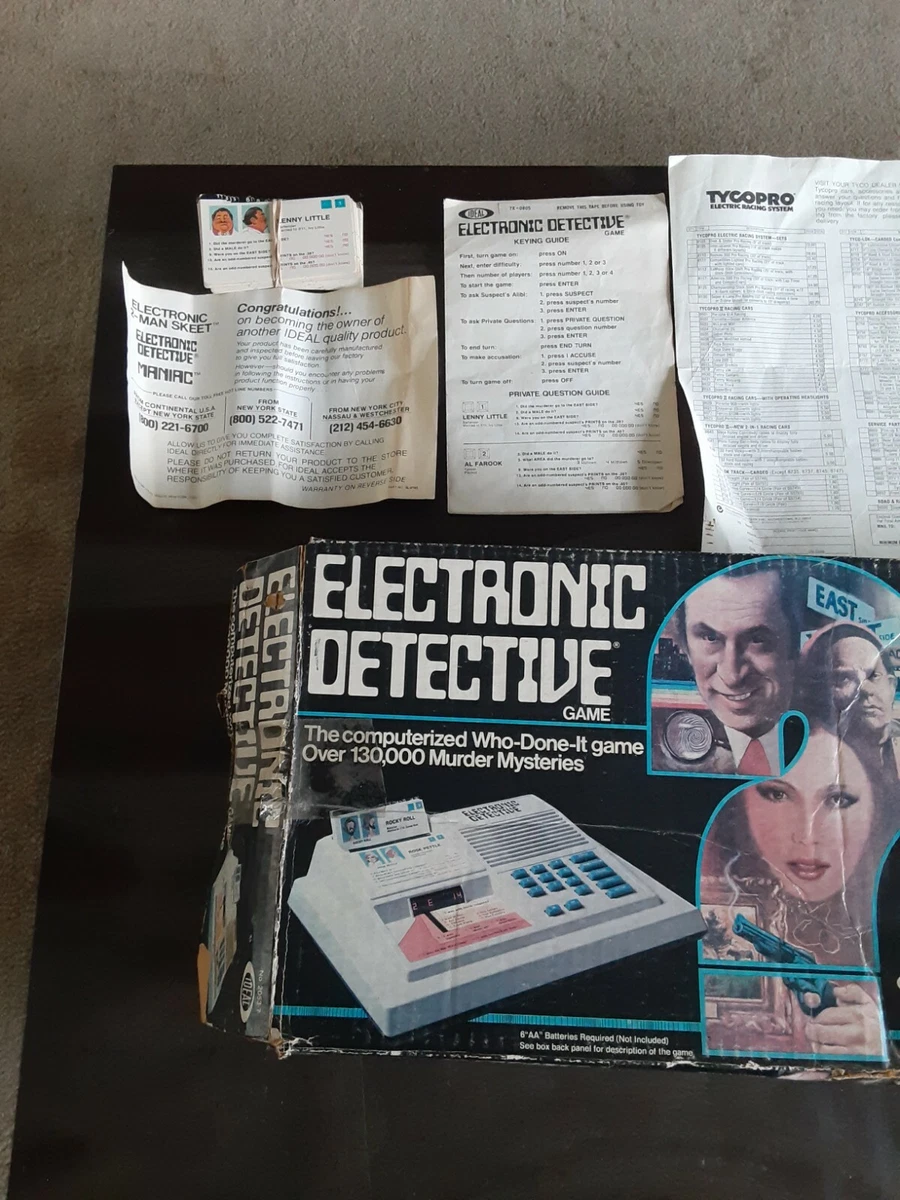Electronic Detective Game Ideal. NOT TESTED ALL CARDS NO