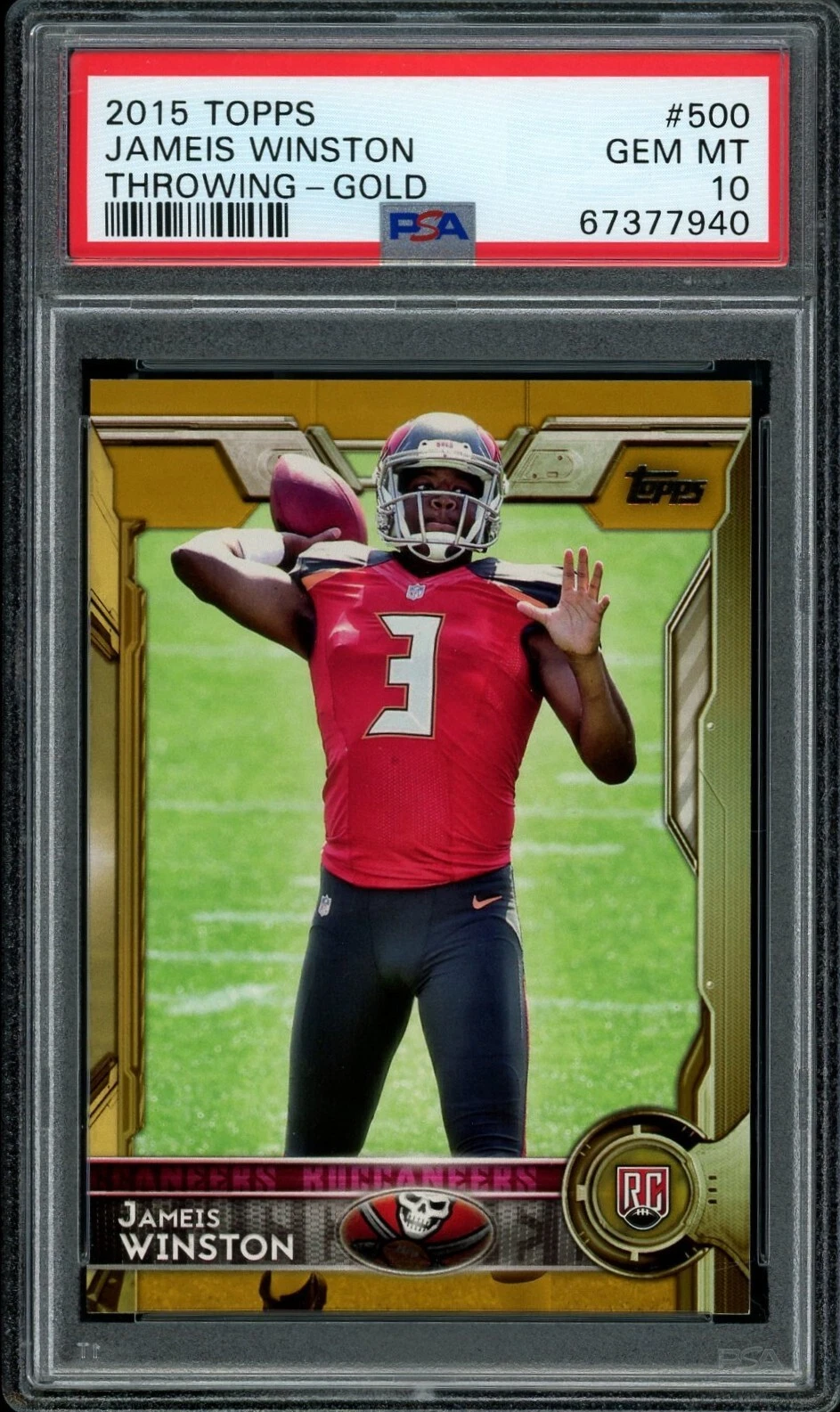 Jameis Winston Topps #500 Throwing-Gold