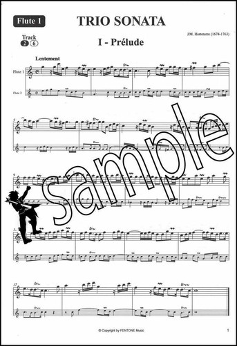 Trio Sonata Flutes & Basso Continuo Le Romain Music Book/CD plus Bookmark - Picture 2 of 5