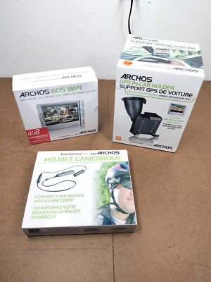 NEW - Archos 605 WiFi 30 GB Digital Media Player (Frozen) + Helmet Camera