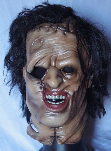 Leather face latex Mask, Killer Chainsaw , Scary mask, Horror costume - Picture 3 of 6