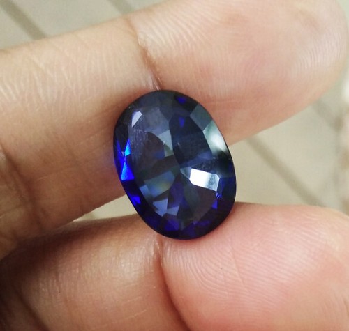 6.90ct. 13x10mm. Great Oval Blue Sapphire Corundum Gems Excellent Cut AAA+++ - Picture 6 of 6