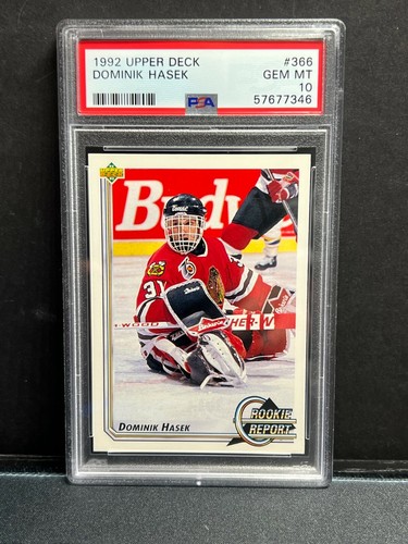 1992 Upper Deck 366 DOMINIK HASEK PSA 10 GEM MINT RC Rookie Report 