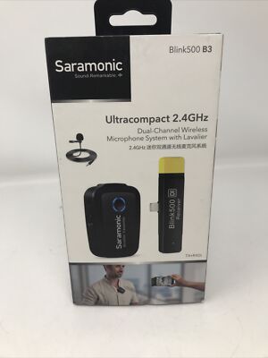 Saramonic Blink 500 B3 Ultracompact 2.4 GHz Dual Channel Wireless Microphone
